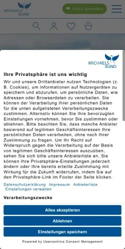 Anteprima del sito Michaelsbund, media di Germania per articoli sponsorizzati