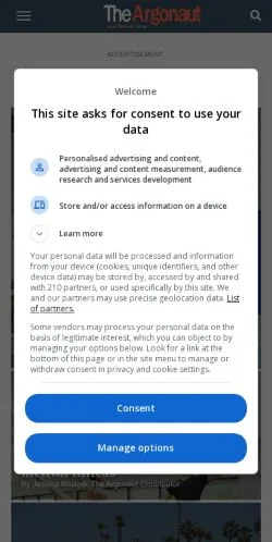 Anteprima del sito Argonaut News, media di Stati Uniti per articoli sponsorizzati