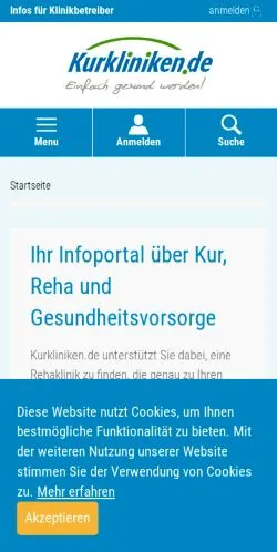 Anteprima del sito Kurkliniken, media di Germania per articoli sponsorizzati
