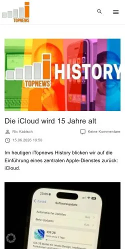 Podgląd witryny iTopnews, medium z kraju Niemcy do artykułów sponsorowanych