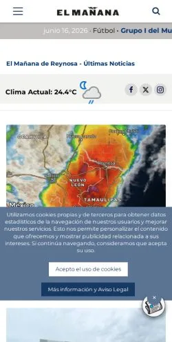 Anteprima del sito El Mañana, media di Spagna per articoli sponsorizzati