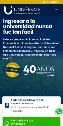 Anteprima del sito Preunal, media di Spagna per articoli sponsorizzati