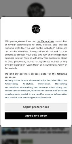 Anteprima del sito Me-to-We, media di Paesi Bassi per articoli sponsorizzati