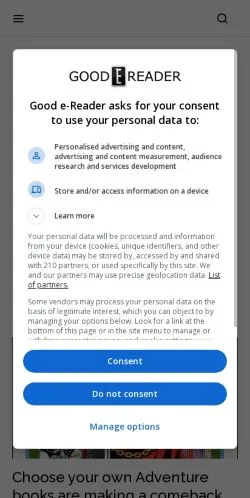 Aperçu du site Good e-Reader, média de États-Unis pour articles sponsorisés