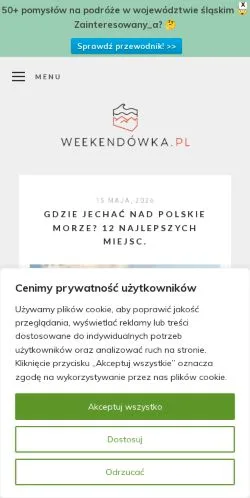 Podgląd witryny Weekendowka, medium z kraju Polska do artykułów sponsorowanych