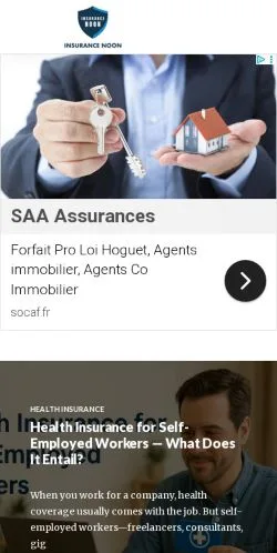 Anteprima del sito Insurance Noon, media di Stati Uniti per articoli sponsorizzati