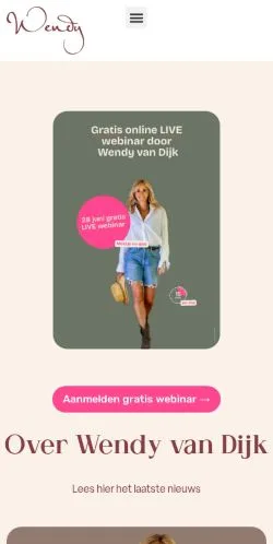 Anteprima del sito Wendy Online, media di Paesi Bassi per articoli sponsorizzati