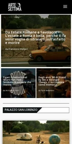 Anteprima del sito Arte Settima, media di Italia per articoli sponsorizzati
