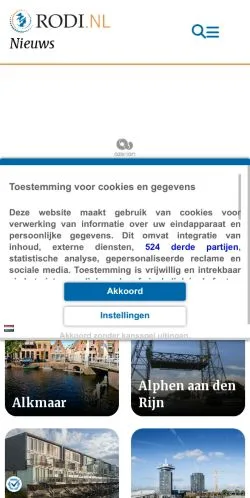 スポンサード記事向けのオランダメディア、Rodiのサイトプレビュー