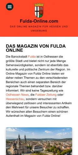 Podgląd witryny Fulda Online, medium z kraju Niemcy do artykułów sponsorowanych