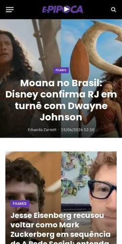 Vista previa del sitio ePipoca, medio de Brasil para artículos patrocinados