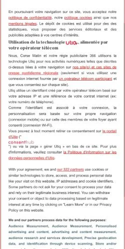 스폰서 기사용 프랑스 매체 Corse Matin 사이트 미리보기