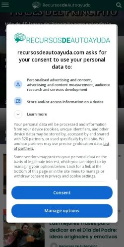 Anteprima del sito Recursos De Autoayuda, media di Spagna per articoli sponsorizzati