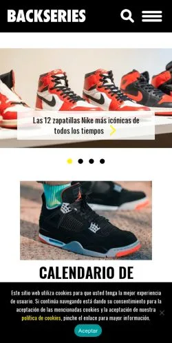 Vorschau der Website Backseries, Medium aus Spanien für gesponserte Artikel