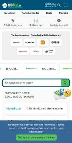 スポンサード記事向けのドイツメディア、Unidealのサイトプレビュー
