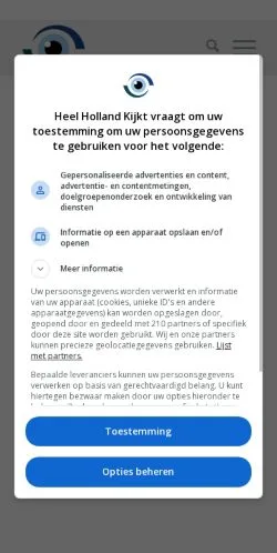 스폰서 기사용 네덜란드 매체 Heel Holland Kijkt 사이트 미리보기