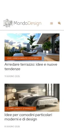 Vorschau der Website MondoDesign, Medium aus Italien für gesponserte Artikel