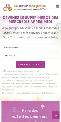 スポンサード記事向けのフランスメディア、La Cour Des Petitsのサイトプレビュー