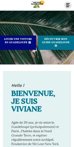 Anteprima del sito We Love Guadeloupe, media di Francia per articoli sponsorizzati