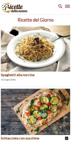 Anteprima del sito Ricette Della Nonna, media di Italia per articoli sponsorizzati
