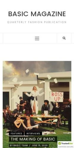 Preview of the BASIC Magazine website, a media outlet in United States for sponsored articles