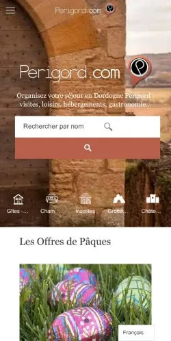 Förhandsvisning av webbplatsen Dordogne Périgord, medium i Frankrike för sponsrade artiklar