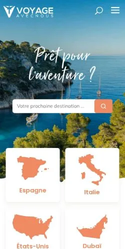 스폰서 기사용 프랑스 매체 Voyage Avec Nous 사이트 미리보기