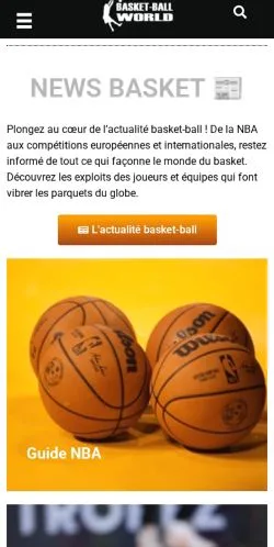 Anteprima del sito Basket-BallWorld, media di Francia per articoli sponsorizzati