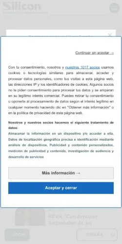 Aperçu du site Silicon, média de Espagne pour articles sponsorisés
