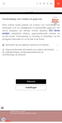 Anteprima del sito Club Van Relaxte Moeders, media di Paesi Bassi per articoli sponsorizzati