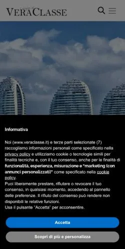 Podgląd witryny Veraclasse, medium z kraju Włochy do artykułów sponsorowanych
