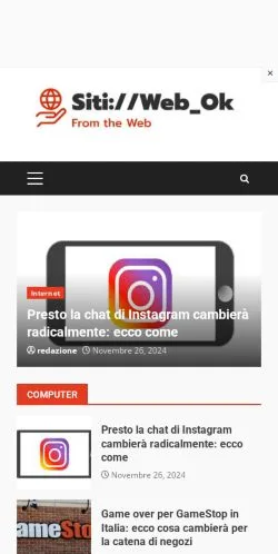 Anteprima del sito Siti Web OK, media di Italia per articoli sponsorizzati