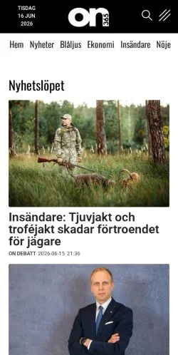 Anteprima del sito ON365, media di Svezia per articoli sponsorizzati