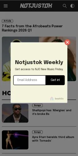 スポンサード記事向けのアメリカ合衆国メディア、Notjustokのサイトプレビュー