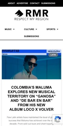 Anteprima del sito Respect My Region, media di Stati Uniti per articoli sponsorizzati
