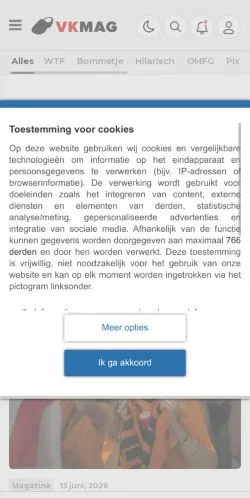 Forhåndsvisning af VK Magazine, medie fra Nederlandene til sponsorerede artikler