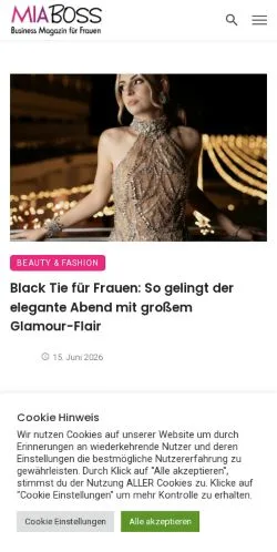 Vista previa del sitio MiaBoss, medio de Alemania para artículos patrocinados