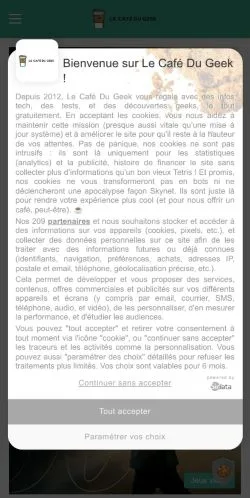 Anteprima del sito Le Café du Geek, media di Francia per articoli sponsorizzati