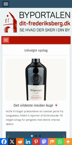 Podgląd witryny Dit Frederiksberg, medium z kraju Dania do artykułów sponsorowanych