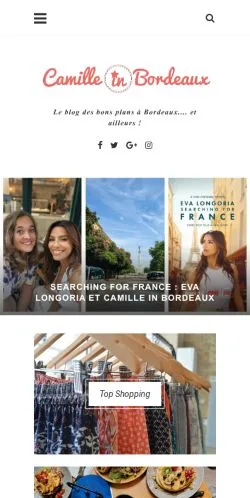 Anteprima del sito Camille In Bordeaux, media di Francia per articoli sponsorizzati