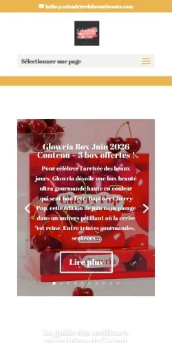 Sponsorlu makaleler için Fransa medyası Avent Beauté Box sitesinin önizlemesi