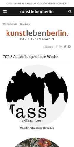 Anteprima del sito Kunstleben Berlin, media di Germania per articoli sponsorizzati