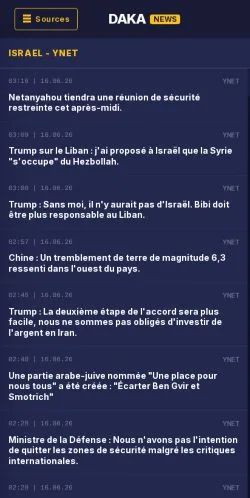 Anteprima del sito DAKA News, media di Francia per articoli sponsorizzati