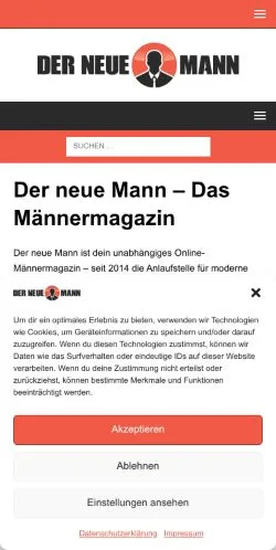 Anteprima del sito Der Neue Mann, media di Germania per articoli sponsorizzati
