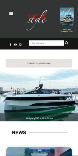 Anteprima del sito Yacht Style, media di Stati Uniti per articoli sponsorizzati