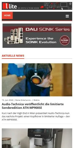 Anteprima del sito Lite Lifestyle Technik, media di Germania per articoli sponsorizzati