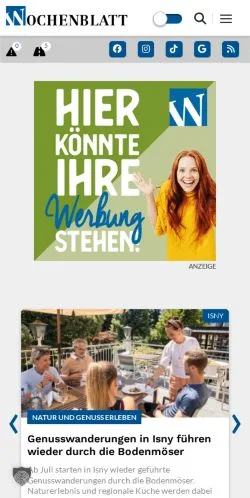 Anteprima del sito Wochenblatt, media di Germania per articoli sponsorizzati