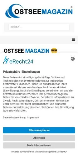 Anteprima del sito Ostsee Magazin, media di Germania per articoli sponsorizzati