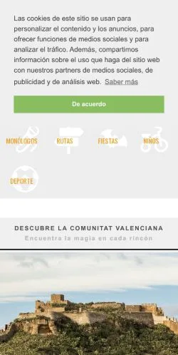 Anteprima del sito Love Valencia, media di Spagna per articoli sponsorizzati