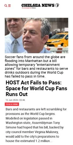 Anteprima del sito Chelsea News NY, media di Stati Uniti per articoli sponsorizzati